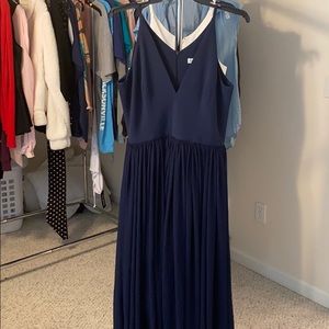 Deep blue flowy dress
